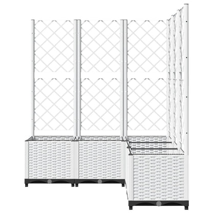 Fioriera da Giardino con Graticcio Bianco 120x120x136 cm PP | homemem39