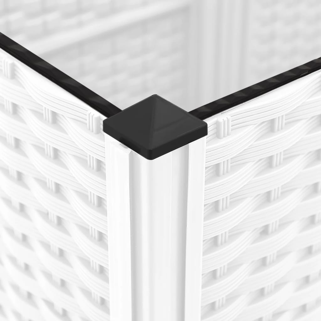 Fioriera da Giardino con Graticcio Bianco 120x120x136 cm PP - homemem39