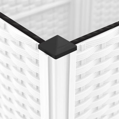 Fioriera da Giardino con Graticcio Bianco 120x120x136 cm PP - homemem39