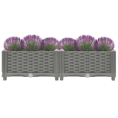Fioriera Rialzata 80x40x23 cm in Polipropilene - homemem39