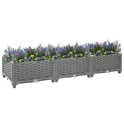 Fioriera Rialzata 120x40x23 cm in Polipropilene - homemem39