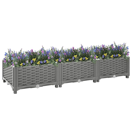 Fioriera Rialzata 120x40x23 cm in Polipropilene - homemem39