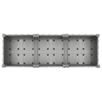 Fioriera Rialzata 120x40x23 cm in Polipropilene - homemem39