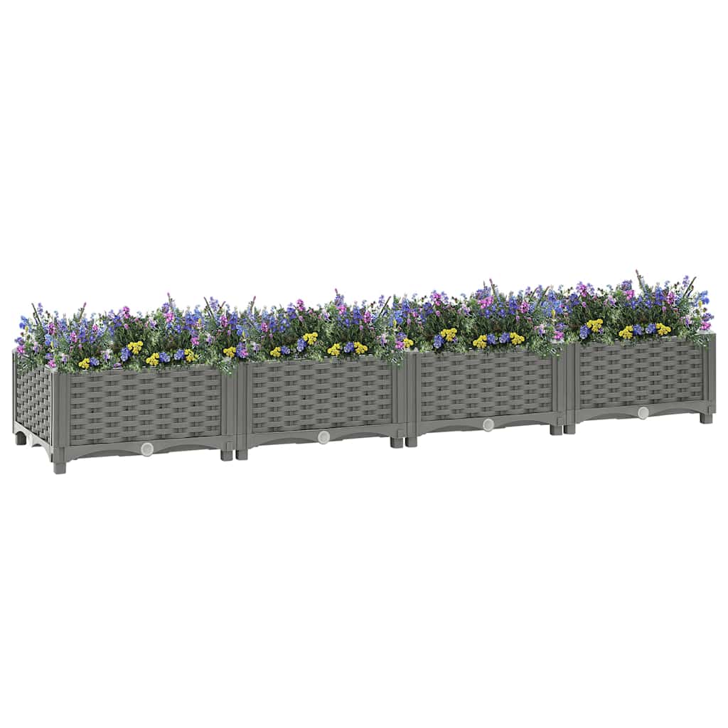 Fioriera Rialzata 160x40x23 cm in Polipropilene - homemem39