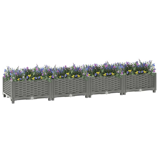 Fioriera Rialzata 160x40x23 cm in Polipropilene - homemem39