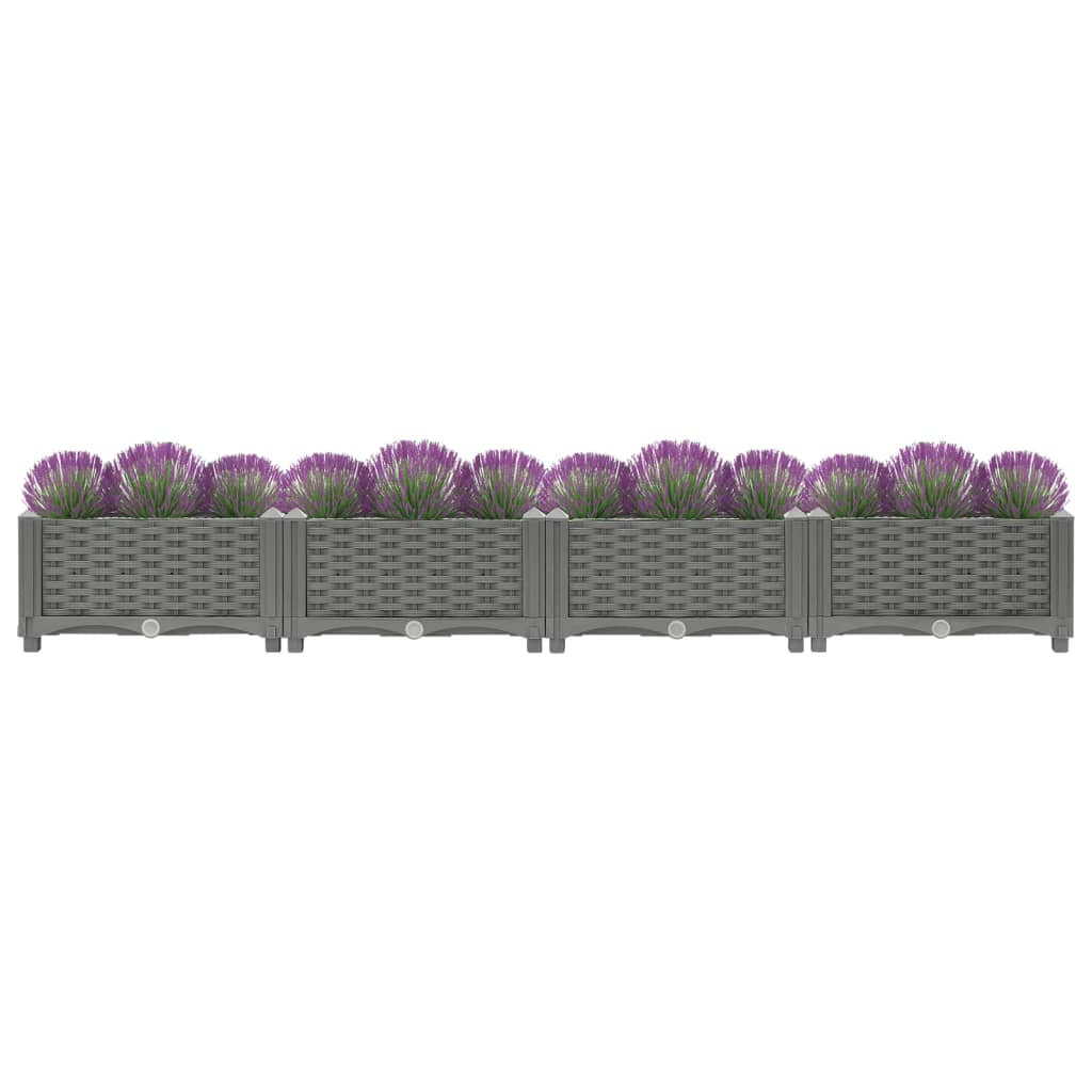 Fioriera Rialzata 160x40x23 cm in Polipropilene - homemem39