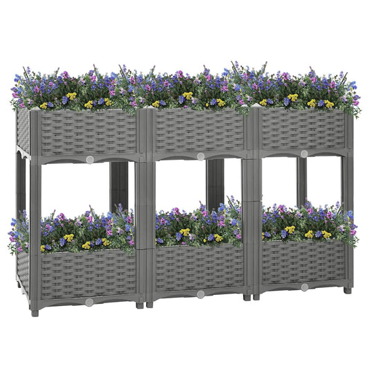 Fioriera Rialzata 120x40x71 cm in Polipropilene - homemem39