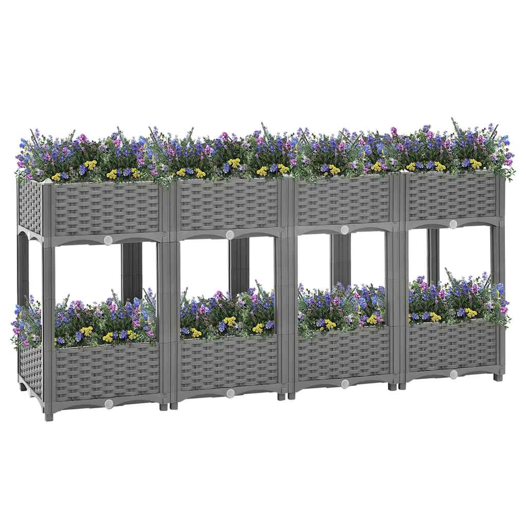Fioriera Rialzata 160x40x71 cm in Polipropilene | homemem39