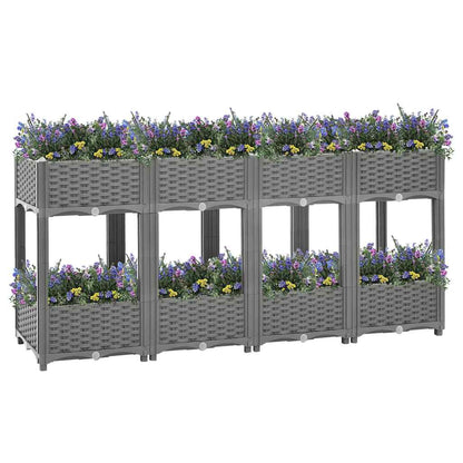Fioriera Rialzata 160x40x71 cm in Polipropilene | homemem39