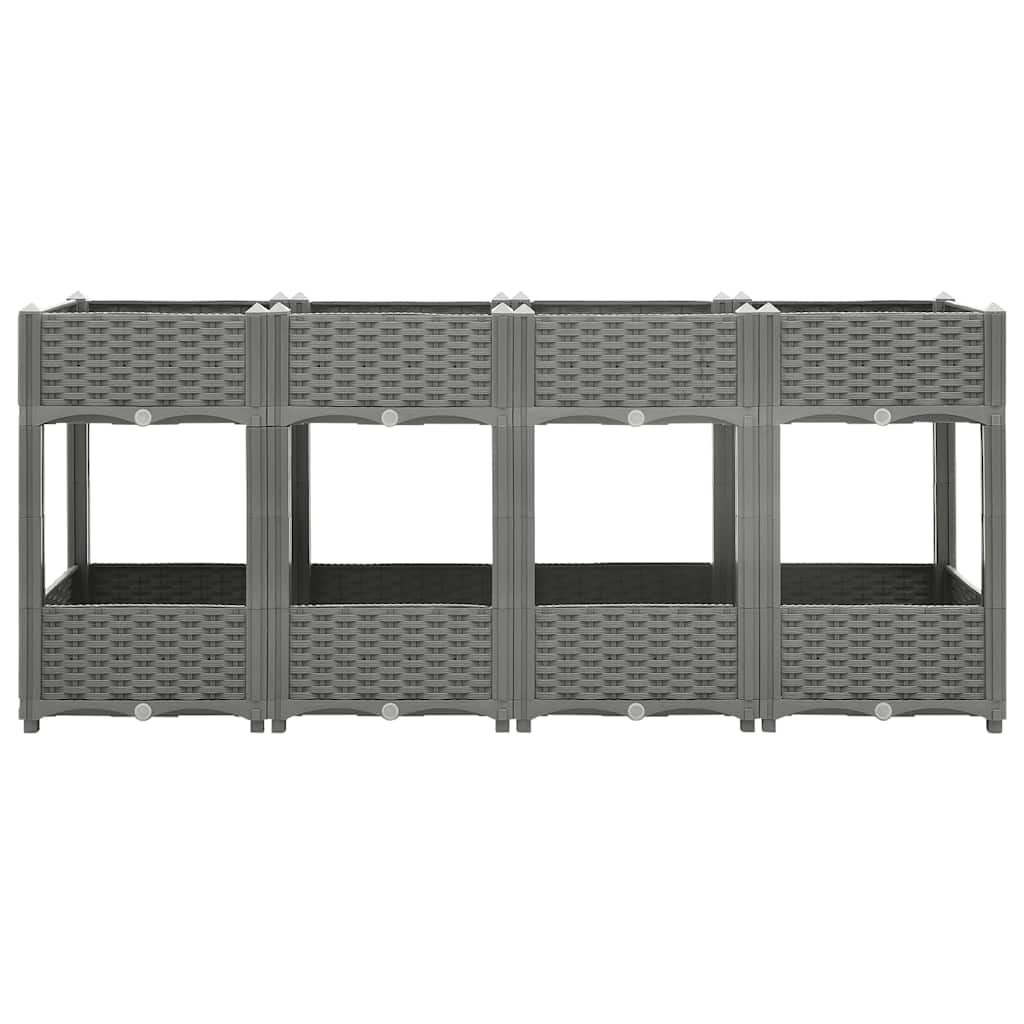 Fioriera Rialzata 160x40x71 cm in Polipropilene | homemem39