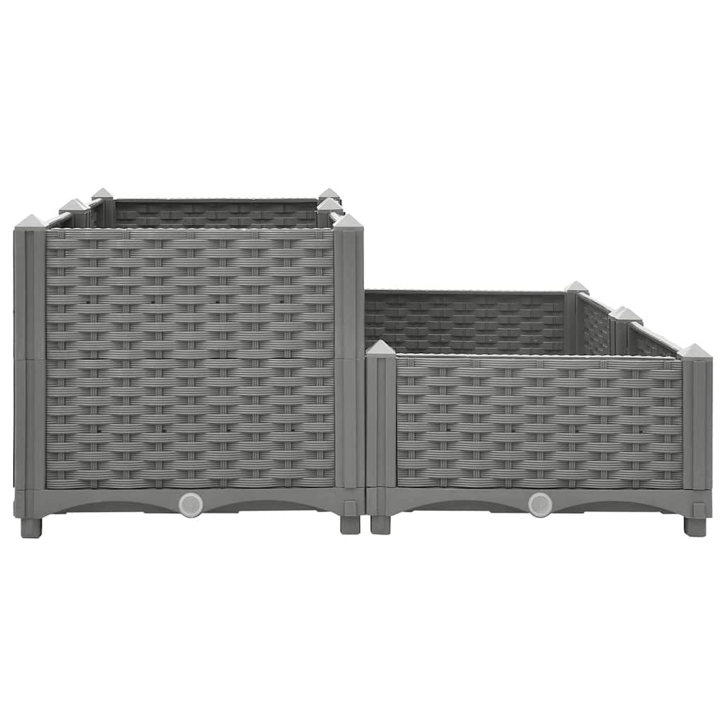 Fioriera Rialzata 80x80x38 cm in Polipropilene - homemem39
