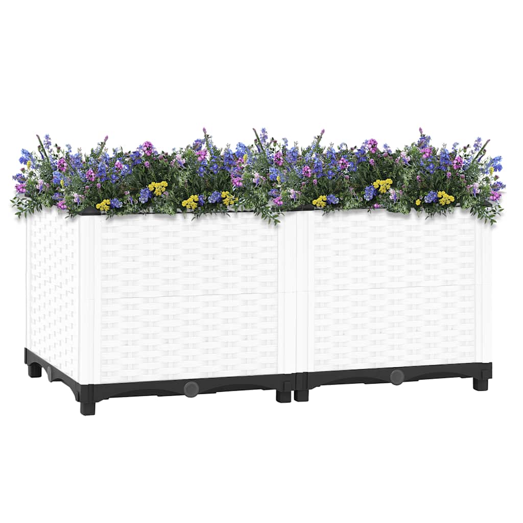 Fioriera Rialzata 80x40x38 cm in Polipropilene - homemem39