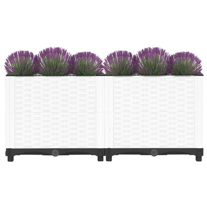 Fioriera Rialzata 80x40x38 cm in Polipropilene - homemem39