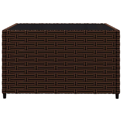 Set Mobili da Giardino 3 pz con Cuscini in Polyrattan Marrone - homemem39