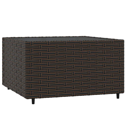 Set Mobili da Giardino 4 pz con Cuscini in Polyrattan Marrone - homemem39