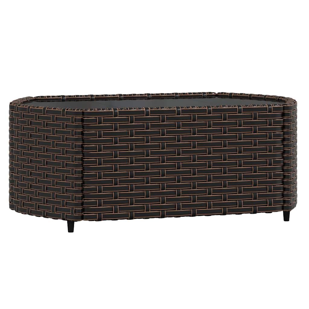 Set Mobili da Giardino 3 pz con Cuscini in Polyrattan Marrone | homemem39