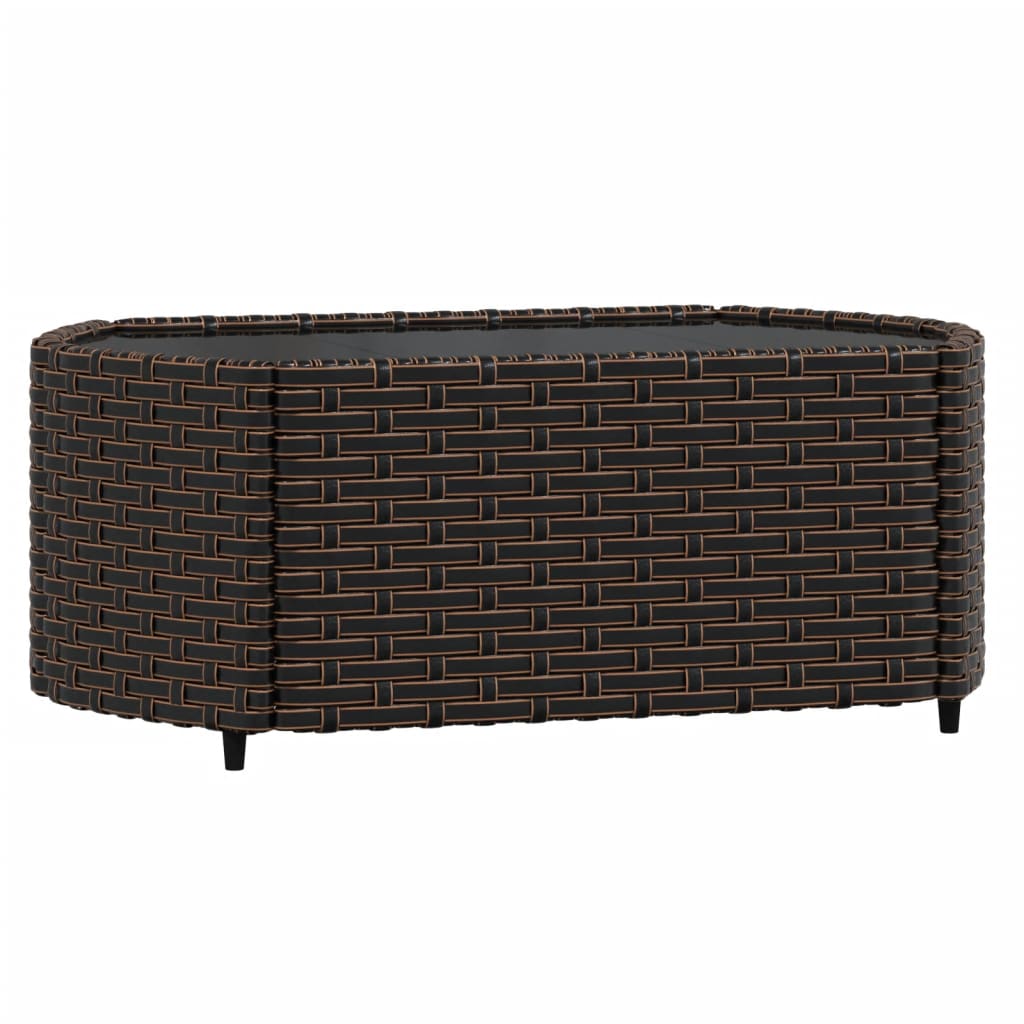 Set Mobili da Giardino 4 pz con Cuscini in Polyrattan Marrone | homemem39