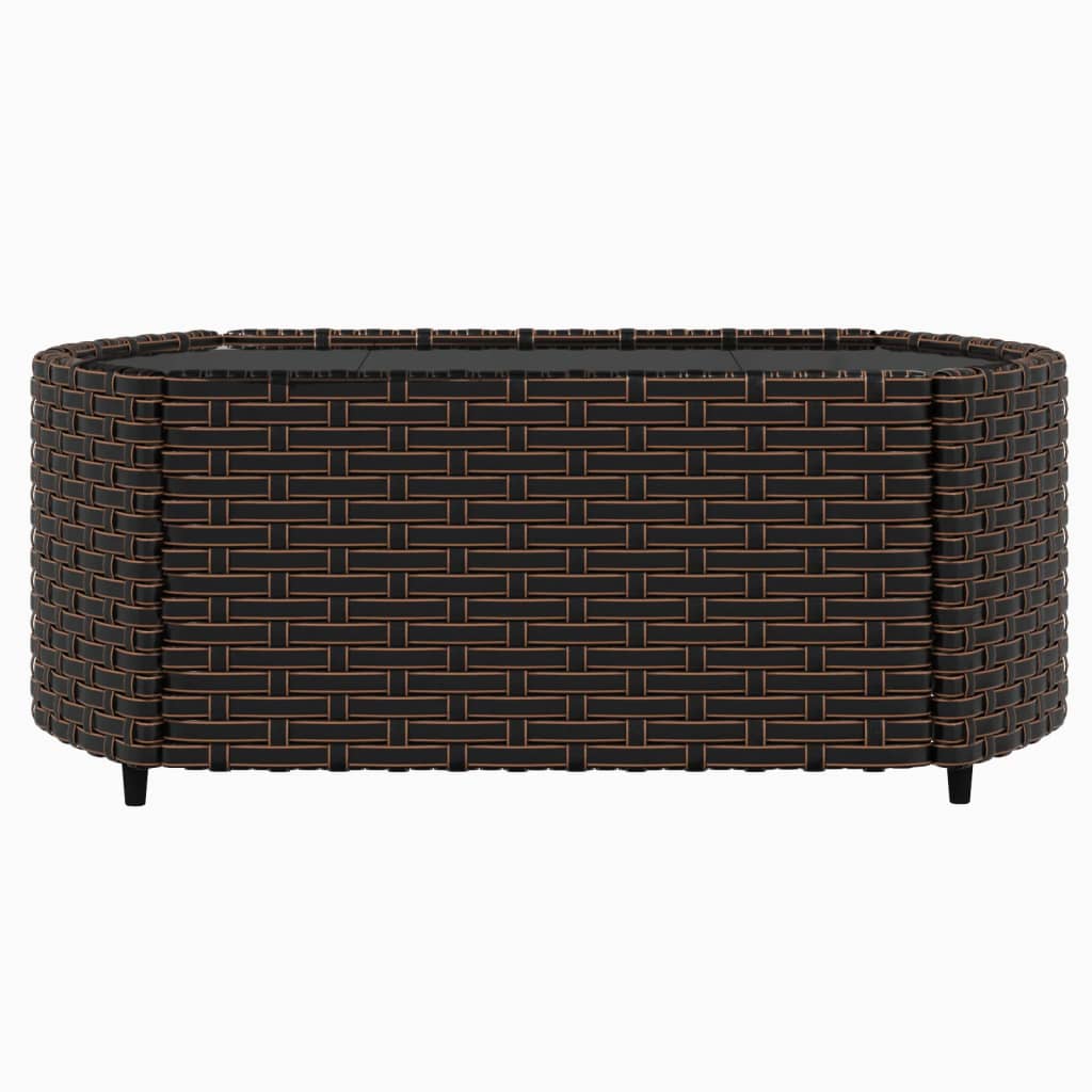 Set Mobili da Giardino 4 pz con Cuscini in Polyrattan Marrone | homemem39