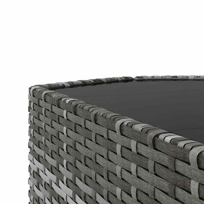 Set Divani da Giardino 3 pz con Cuscini in Polyrattan Grigio - homemem39