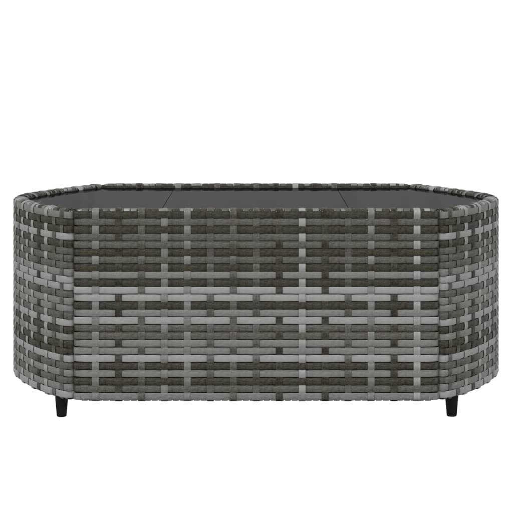 Set Divani da Giardino 4 pz con Cuscini in Polyrattan Grigio - homemem39