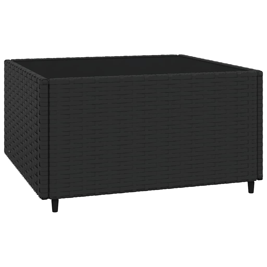 Set Divani da Giardino 3 pz con Cuscini Nero in Polyrattan | homemem39