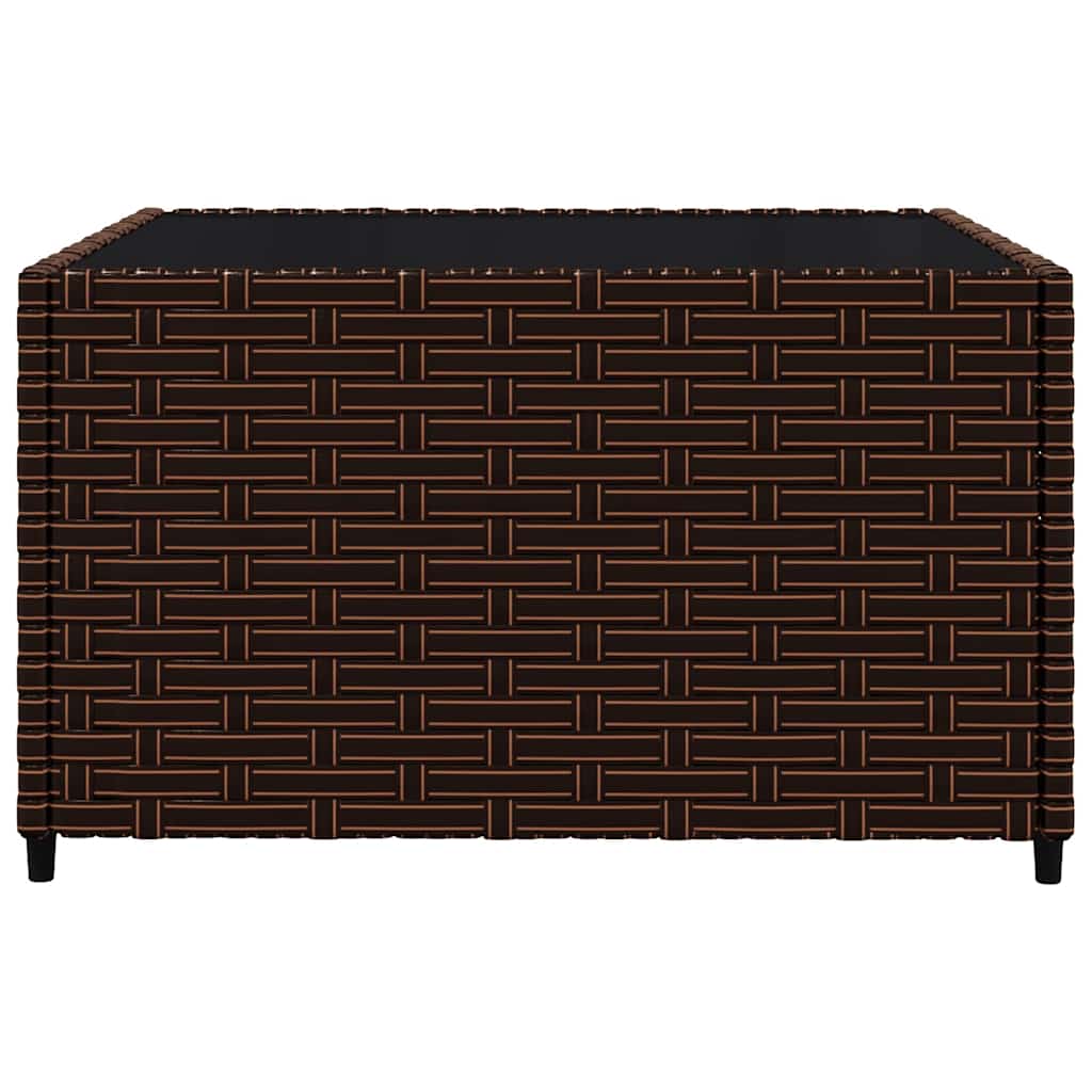 Set Mobili da Giardino 3 pz con Cuscini in Polyrattan Marrone | homemem39