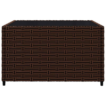 Set Mobili da Giardino 3 pz con Cuscini in Polyrattan Marrone - homemem39