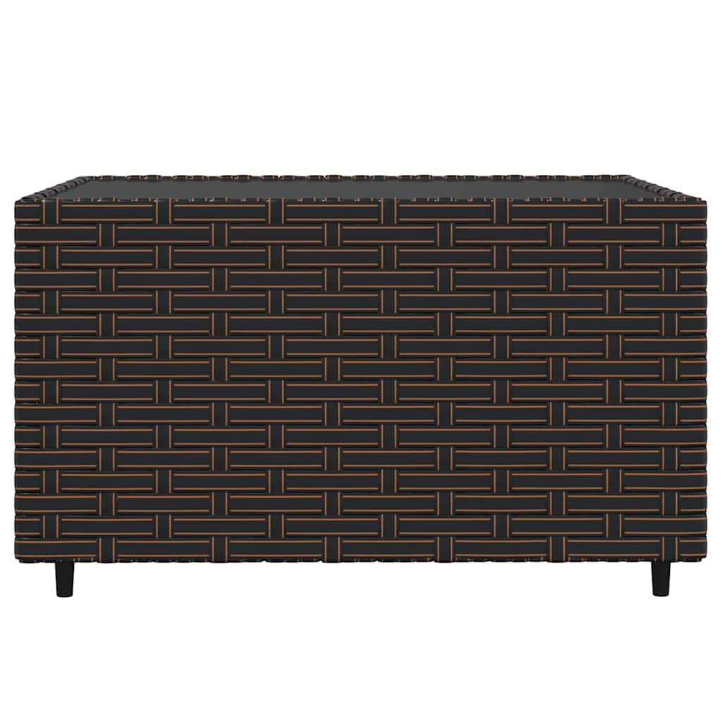 Set Mobili da Giardino 3 pz con Cuscini in Polyrattan Marrone | homemem39