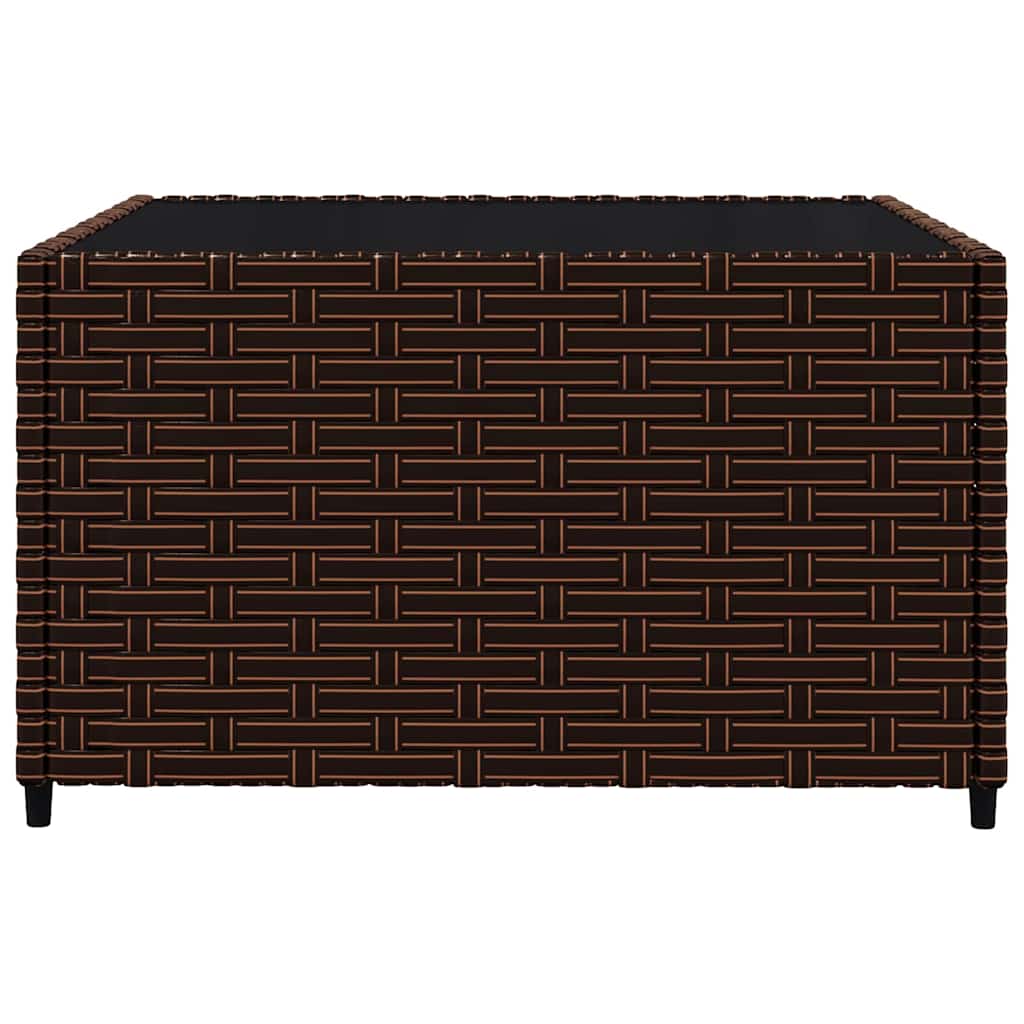 Set Mobili da Giardino 3 pz con Cuscini in Polyrattan Marrone | homemem39