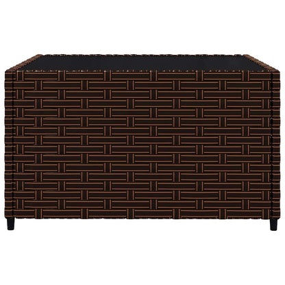 Set Mobili da Giardino 3 pz con Cuscini in Polyrattan Marrone | homemem39