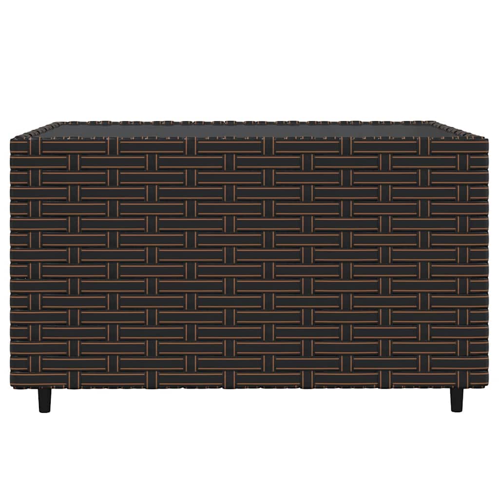 Set Mobili da Giardino 4 pz con Cuscini in Polyrattan Marrone | homemem39
