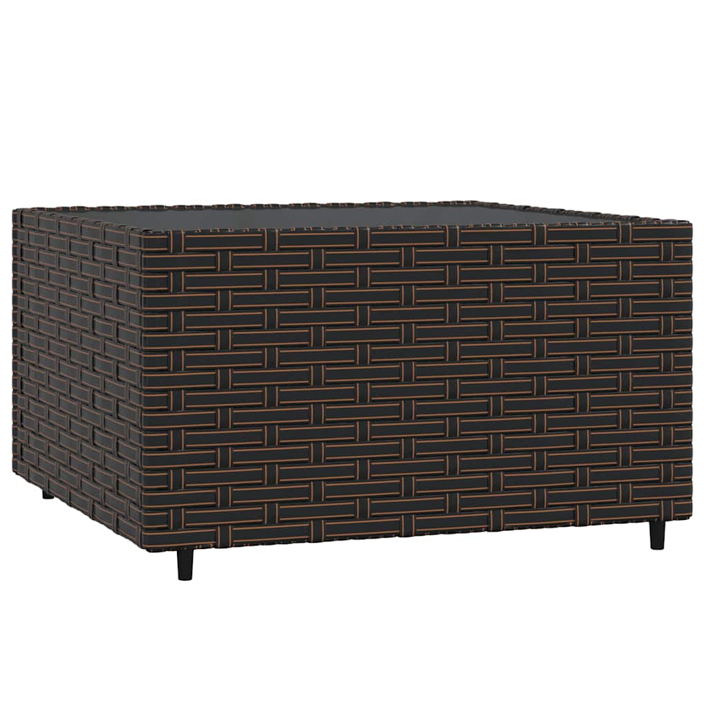 Set Mobili da Giardino 3 pz con Cuscini in Polyrattan Marrone | homemem39
