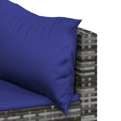 Set Divani da Giardino 3 pz con Cuscini in Polyrattan Grigio - homemem39