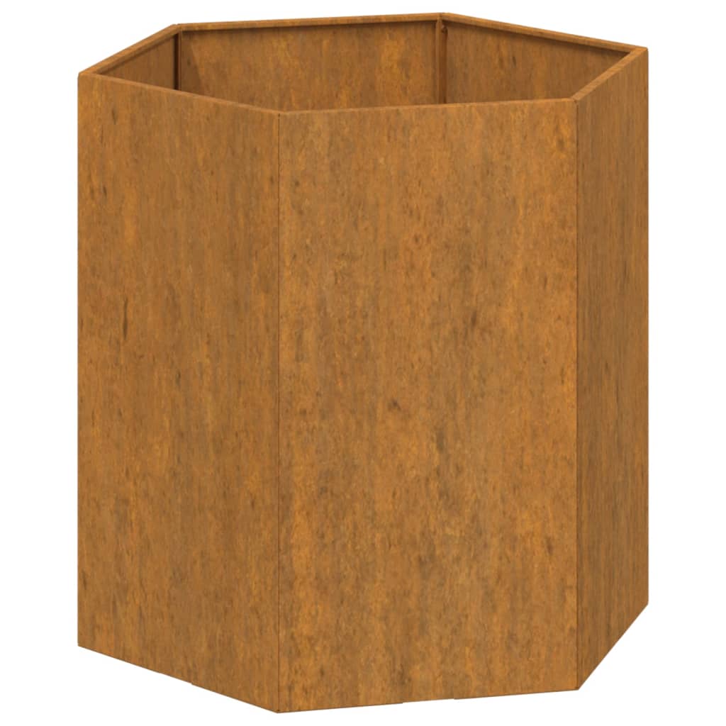 Fioriera Ruggine 40x40x45 cm Acciaio Corten - homemem39