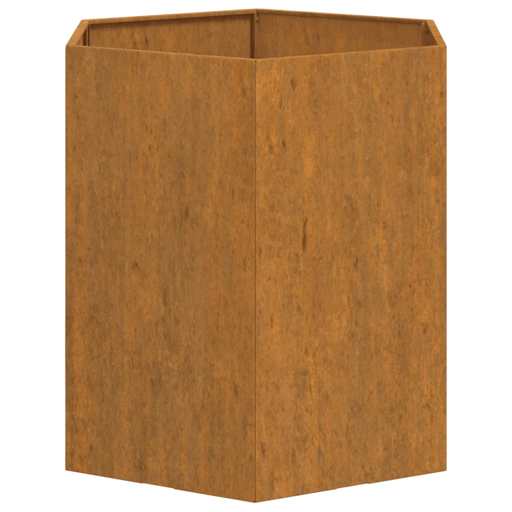 Fioriera Ruggine 40x40x45 cm Acciaio Corten - homemem39