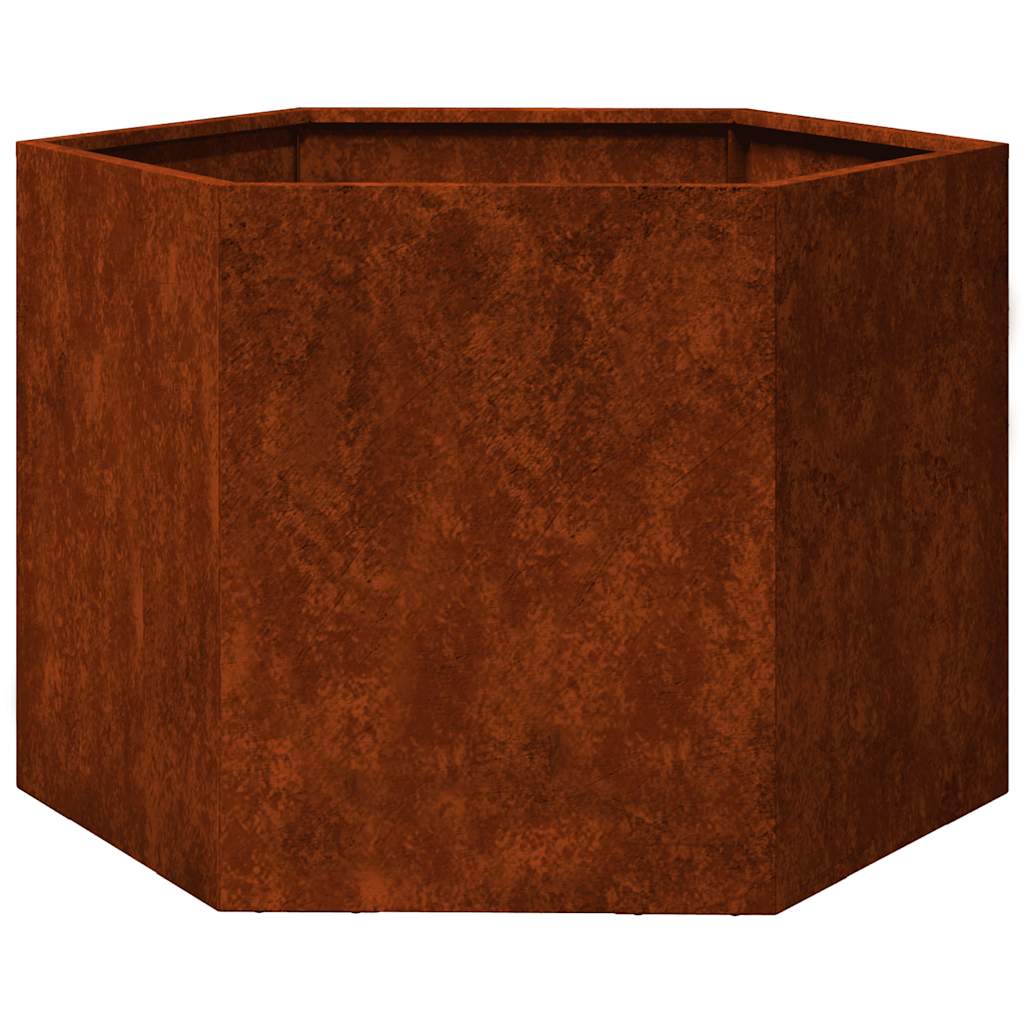 Fioriera Ruggine 60x60x45 cm Acciaio Corten | homemem39
