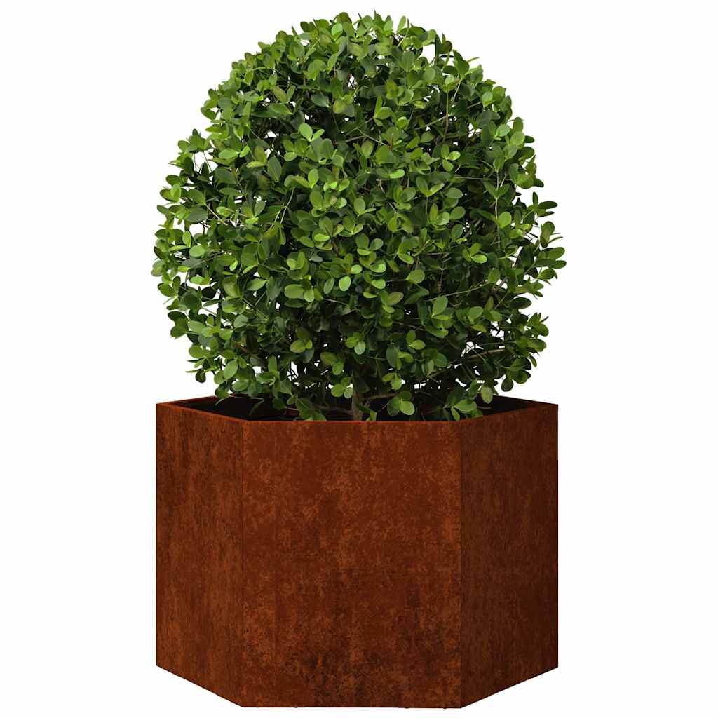 Fioriera Ruggine 60x60x45 cm Acciaio Corten | homemem39