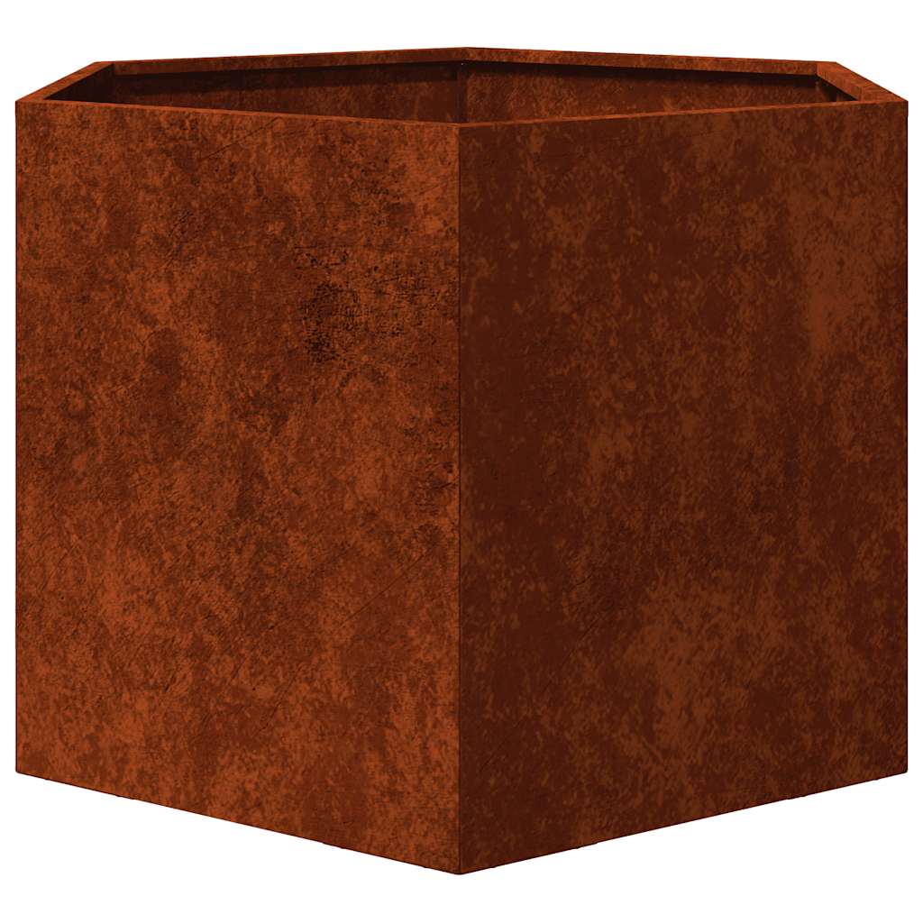 Fioriera Ruggine 60x60x45 cm Acciaio Corten | homemem39