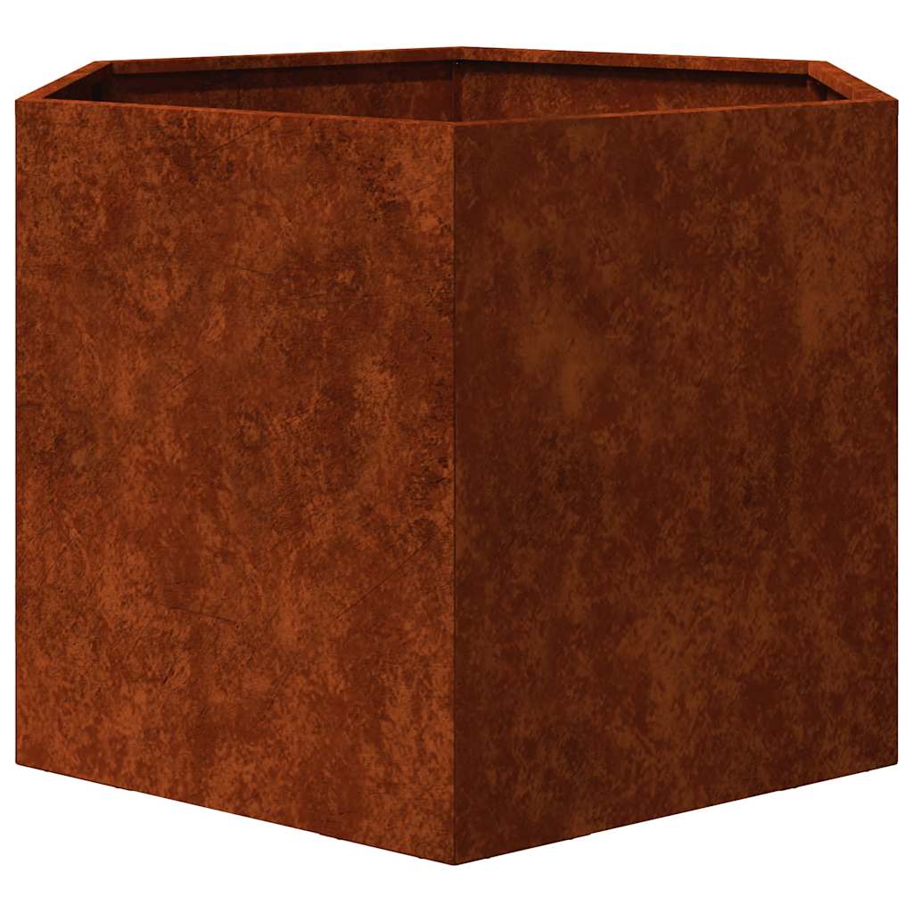 Fioriera Ruggine 60x60x45 cm Acciaio Corten | homemem39