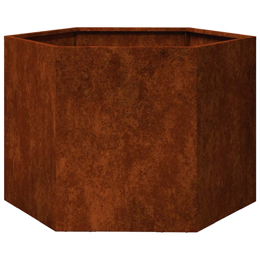 Fioriera Ruggine 60x60x45 cm Acciaio Corten | homemem39