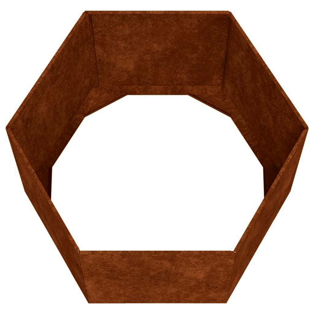 Fioriera Ruggine 60x60x45 cm Acciaio Corten | homemem39