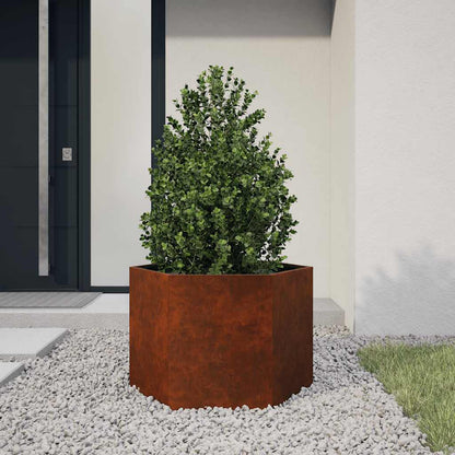 Fioriera Ruggine 60x60x45 cm Acciaio Corten | homemem39