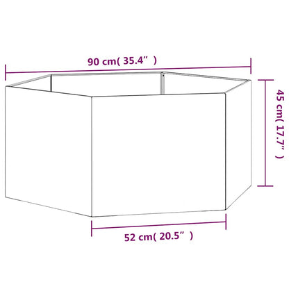 Fioriera Ruggine 90x90x45 cm Acciaio Corten | homemem39