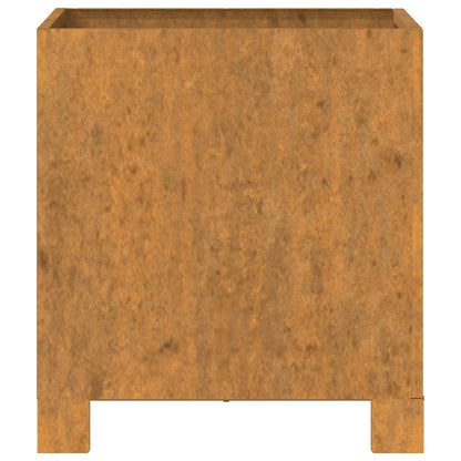 Fioriera con Gambe Ruggine 30x30x30 cm Acciaio Corten