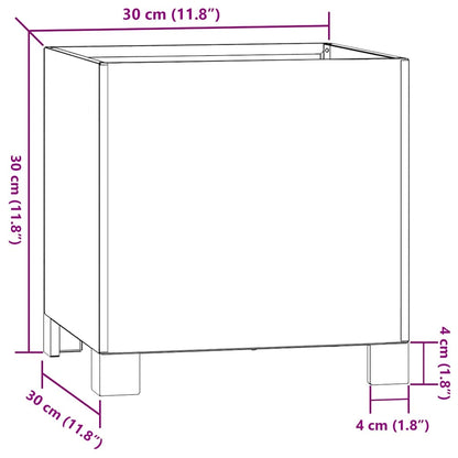 Fioriera con Gambe Ruggine 30x30x30 cm Acciaio Corten