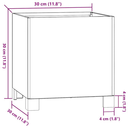 Fioriera con Gambe Ruggine 30x30x30 cm Acciaio Corten | homemem39