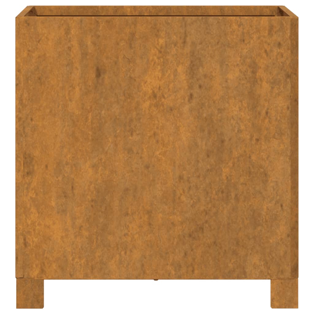 Fioriera con Gambe Ruggine 40x40x40 cm Acciaio Corten