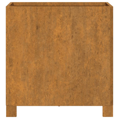 Fioriera con Gambe Ruggine 40x40x40 cm Acciaio Corten