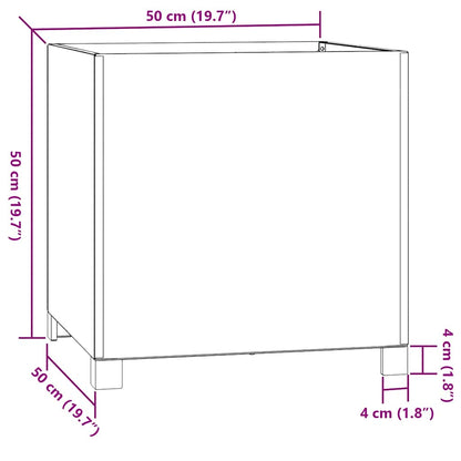 Fioriera con Gambe Ruggine 50x50x50 cm Acciaio Corten | homemem39