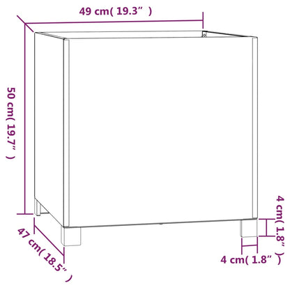 Fioriere con Gambe 2pz Ruggine 49x47x50 cm Acciaio Corten - homemem39